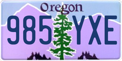 OR license plate 985YXE