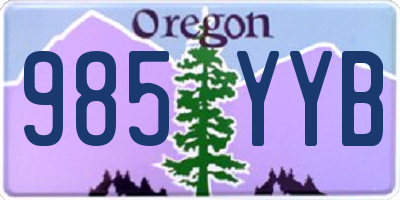 OR license plate 985YYB