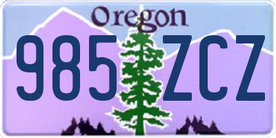 OR license plate 985ZCZ