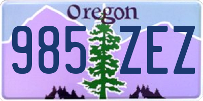 OR license plate 985ZEZ