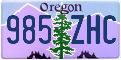 OR license plate 985ZHC