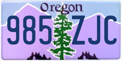 OR license plate 985ZJC