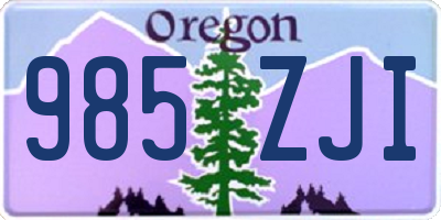 OR license plate 985ZJI