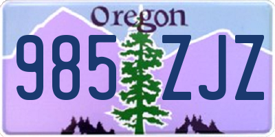 OR license plate 985ZJZ