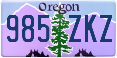 OR license plate 985ZKZ