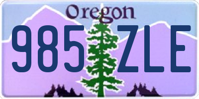 OR license plate 985ZLE
