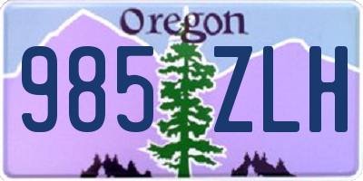 OR license plate 985ZLH