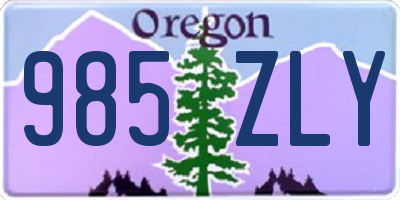 OR license plate 985ZLY