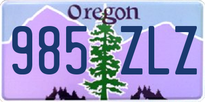 OR license plate 985ZLZ