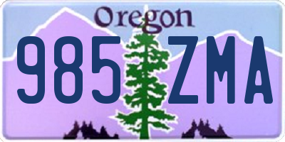 OR license plate 985ZMA