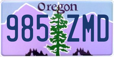 OR license plate 985ZMD