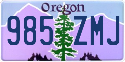 OR license plate 985ZMJ