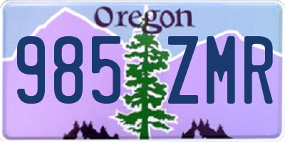 OR license plate 985ZMR