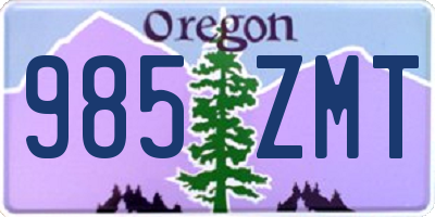 OR license plate 985ZMT