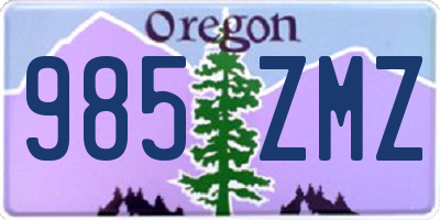 OR license plate 985ZMZ