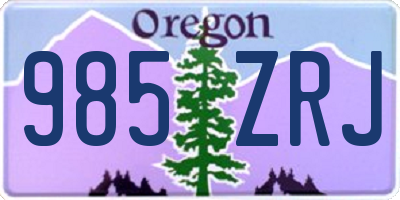 OR license plate 985ZRJ