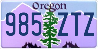 OR license plate 985ZTZ