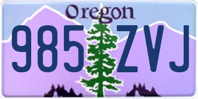 OR license plate 985ZVJ