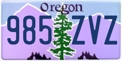 OR license plate 985ZVZ