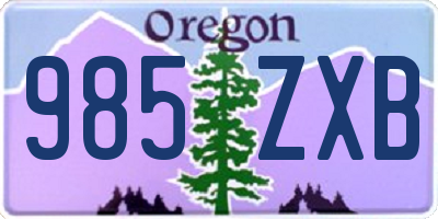 OR license plate 985ZXB