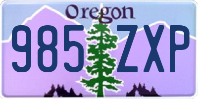 OR license plate 985ZXP