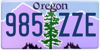 OR license plate 985ZZE