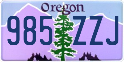 OR license plate 985ZZJ