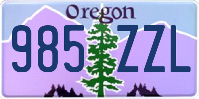 OR license plate 985ZZL