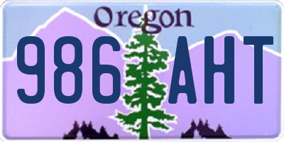 OR license plate 986AHT