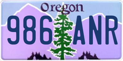 OR license plate 986ANR