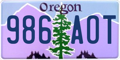 OR license plate 986AOT