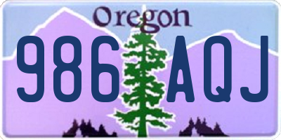 OR license plate 986AQJ