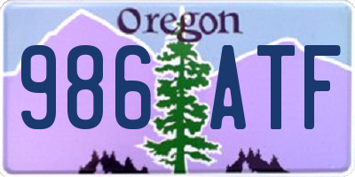 OR license plate 986ATF