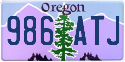 OR license plate 986ATJ