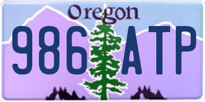 OR license plate 986ATP