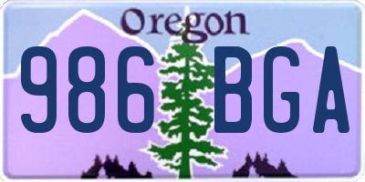 OR license plate 986BGA