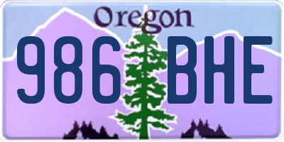OR license plate 986BHE