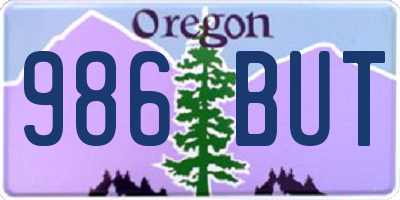 OR license plate 986BUT