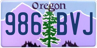 OR license plate 986BVJ