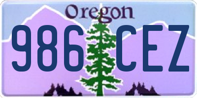 OR license plate 986CEZ