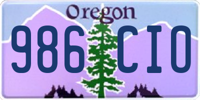 OR license plate 986CIO