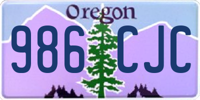 OR license plate 986CJC