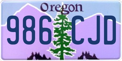 OR license plate 986CJD