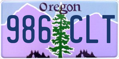 OR license plate 986CLT