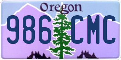 OR license plate 986CMC