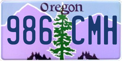 OR license plate 986CMH