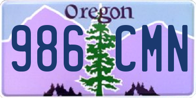 OR license plate 986CMN