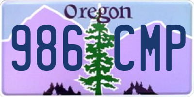 OR license plate 986CMP