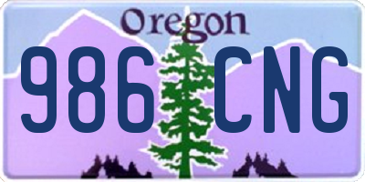 OR license plate 986CNG