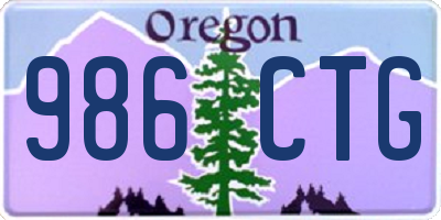 OR license plate 986CTG